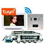 Беспроводной комплект Wi Fi домофона SkyNet-Tuya 800 (1+0+400G) и замок PL-400G