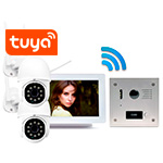 Беспроводной комплект домофона SkyNet-Tuya 800 (1+2) и 2 камеры HDcom 9826